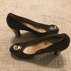 NEW MARINO FABIANI Luxury Beautiful chocolate suede shoes with Exclusive Details